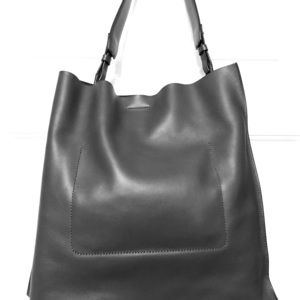 All Saints Slate Grey “Paradise Leather Tote”